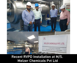 Recent RVPD Installation at M/S. Melzer Chemicals Pvt Ltd